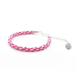 Damska bransoletka różowa z sówką 19-24cm