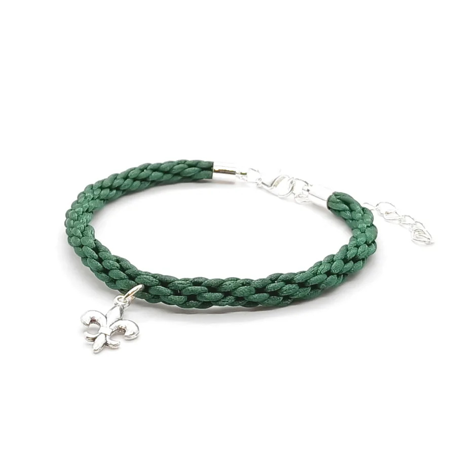 Męska bransoletka harcerska z lilijką 19-24cm