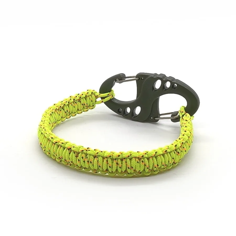 Jaskrawa bransoletka survival z karabińczykiem dwustronnym – linka żeglarska PES