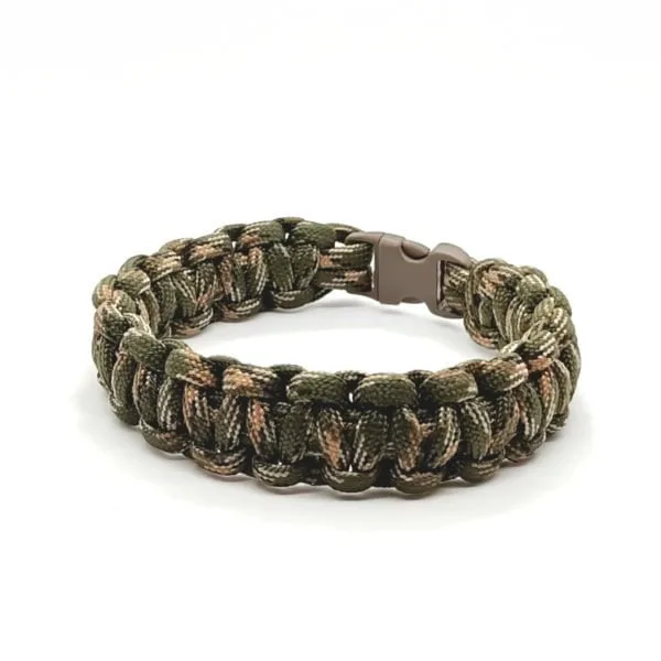 Militarna bransoletka survival Paracord 550 z klamrą