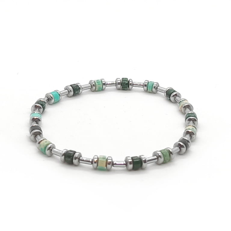 Bransoletka Jaspis, Jaspis cesarski, Hematyt - kamienie naturalne KAM030