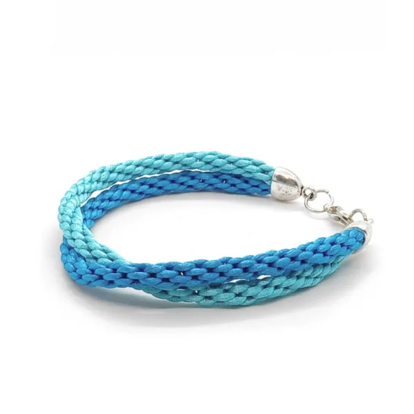 Bransoletka podwójna ręcznie pleciona 20cm W085