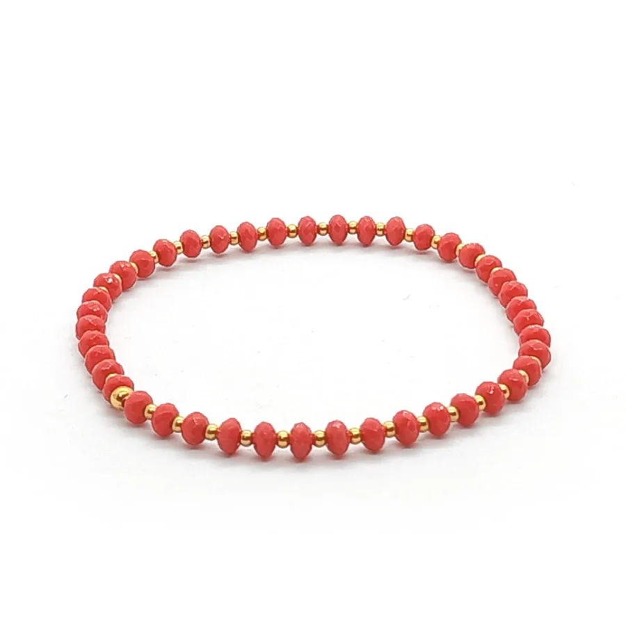 Bransoletka kamienie czerwony Jadeit 17cm KAM193