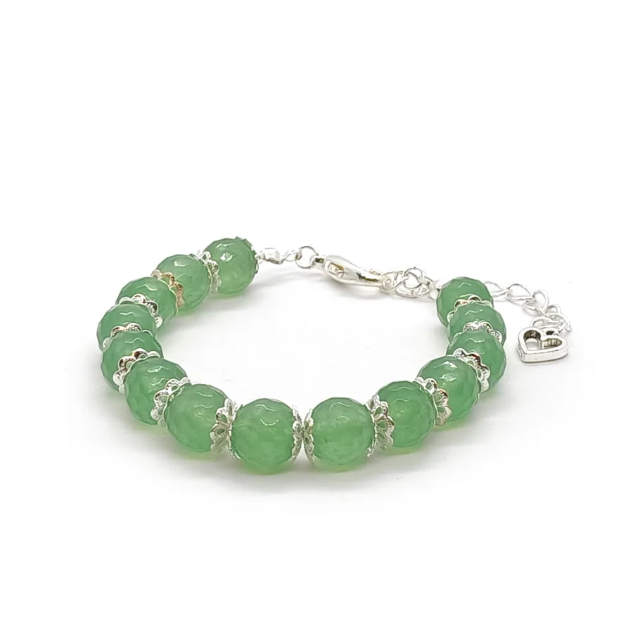 Bransoletka Nefryt zielony 16-20cm KAM582