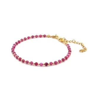 Bransoletka Rubin 17,5-21,5cm KAM885 Pozłacana stal chirurgiczna