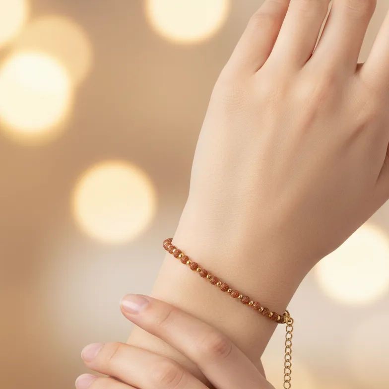 Bransoletka Piasek Pustyni KAM928 stal chirurgiczna pozłacana