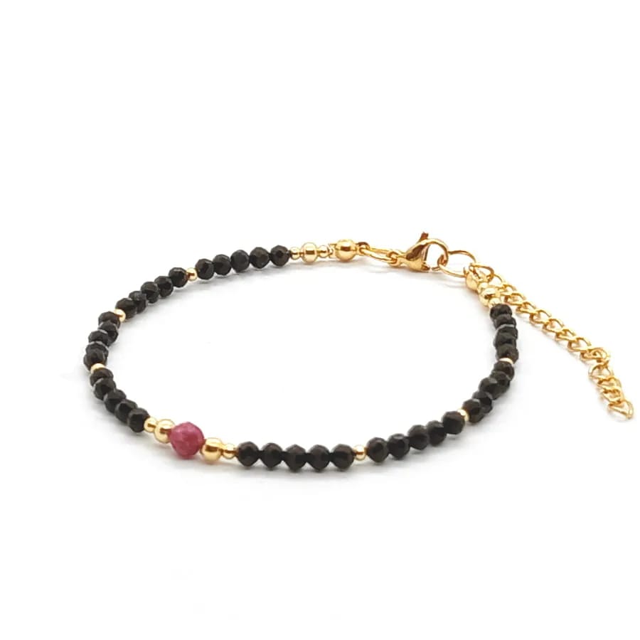 Bransoletka-Rubin-Turmalin-KAM777-Stal-chirurgiczna-pozlacana