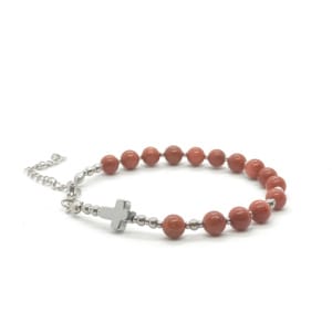 Bransoletka różaniec (10tka) Piasek pustyni 16-20cm KAM1188 Stal chirurgiczna