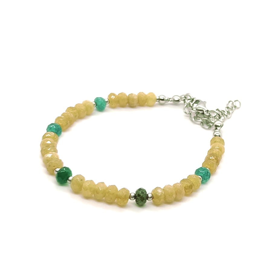 Bransoletka kamienie naturalne Jadeit 14-18cm KAM1361