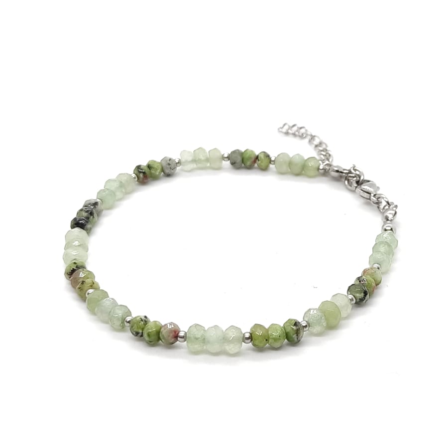 Bransoletka kamienie naturalne Jadeit 17,5-21,5cm KAM1363